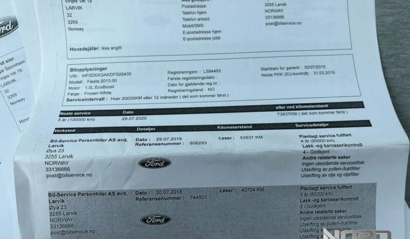 Ford Fiesta 1.0 EcoBoost Titanium full