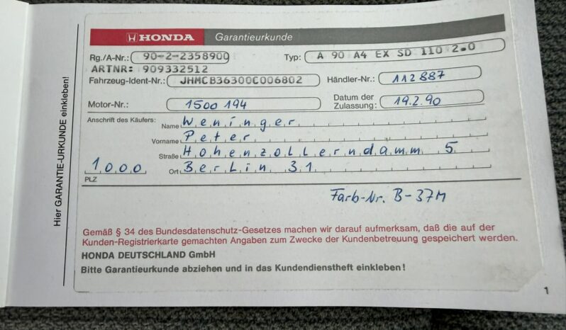 Honda Accord Automat, Szyberdach, Podłokietnik przód tył, Nowy rozrząd IV (1990-1993) full