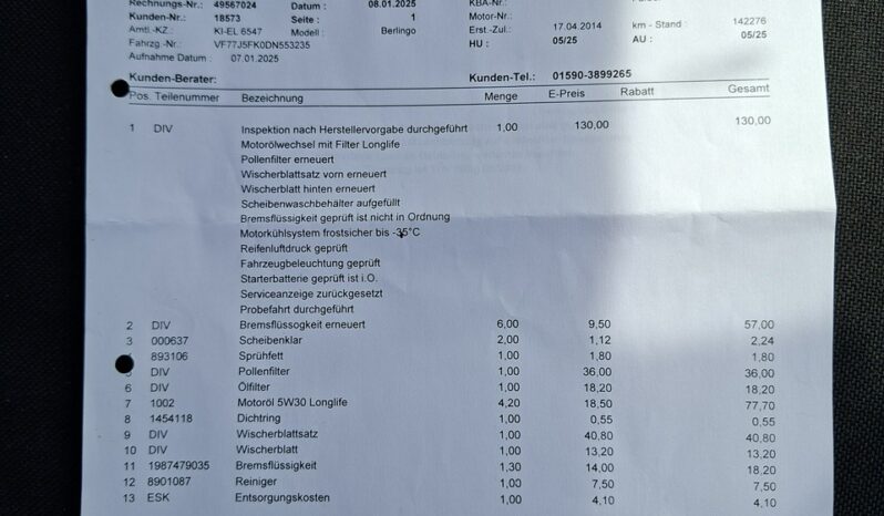 Citroen Berlingo Multispace Klimatyzacja, Ele szyby, Ele lusterka, 5 osobowy, USB, AUX II (2008-2018) full